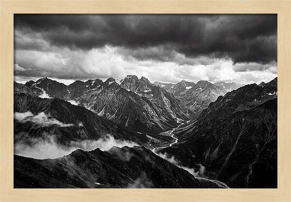 Ridge Vista In Black And White