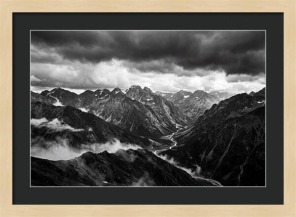 Ridge Vista In Black And White