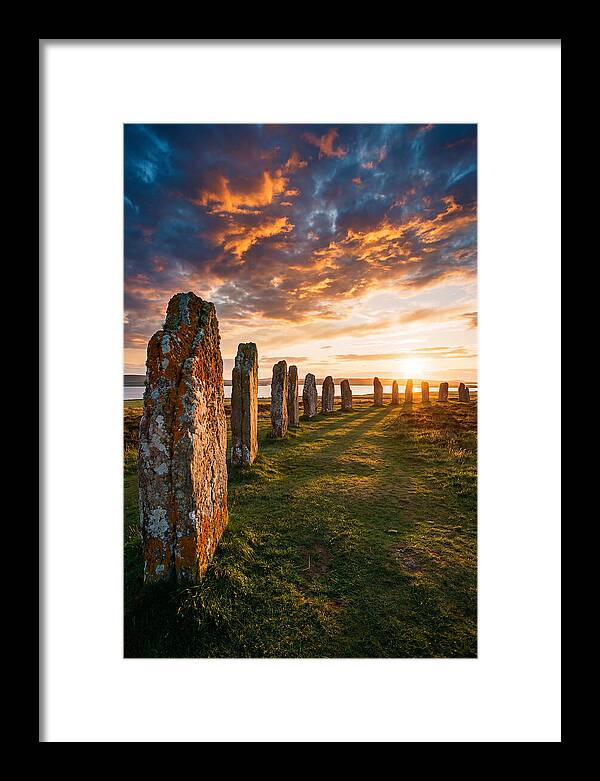 Ring Of Brodgar At Sunset