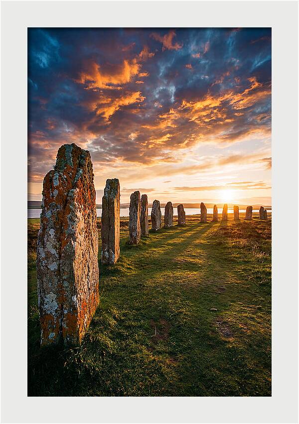 Ring Of Brodgar At Sunset