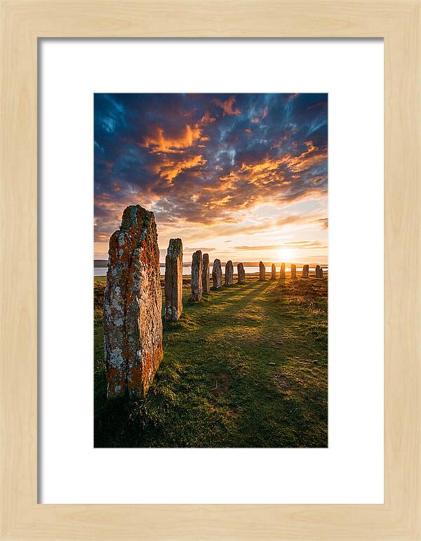 Ring Of Brodgar At Sunset