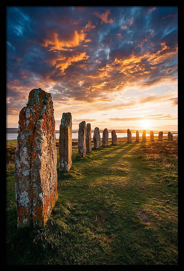 Ring Of Brodgar At Sunset