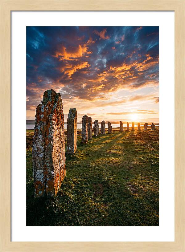 Ring Of Brodgar At Sunset
