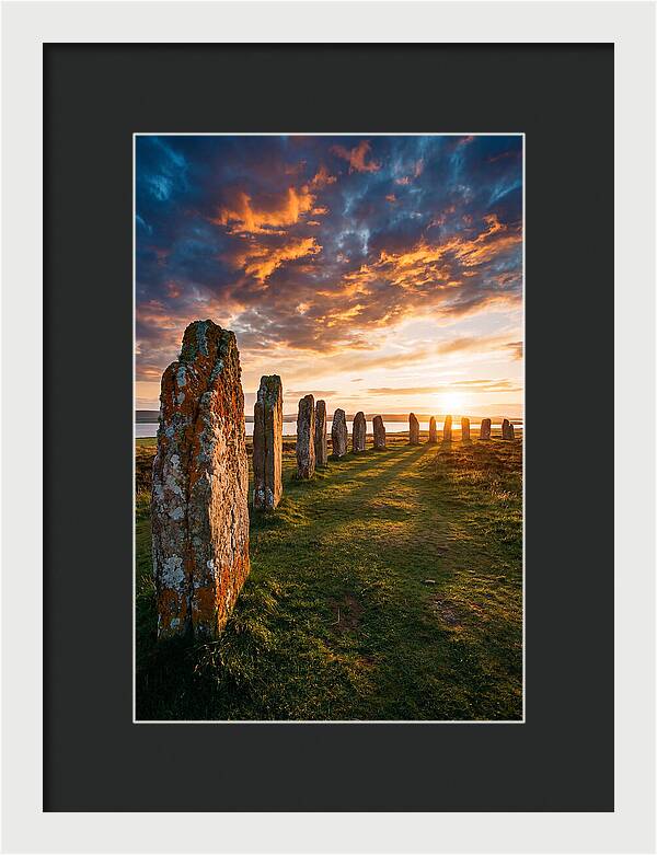 Ring Of Brodgar At Sunset