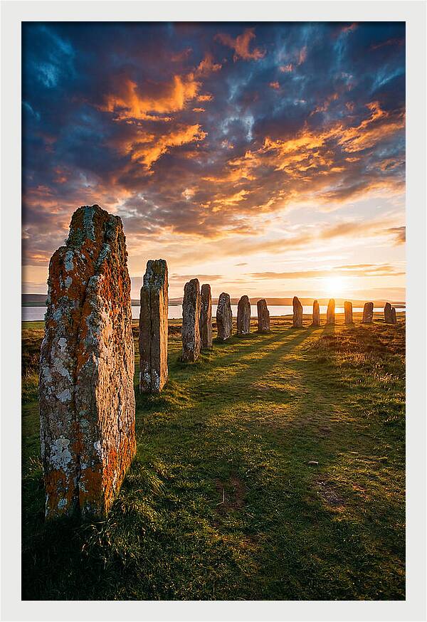 Ring Of Brodgar At Sunset