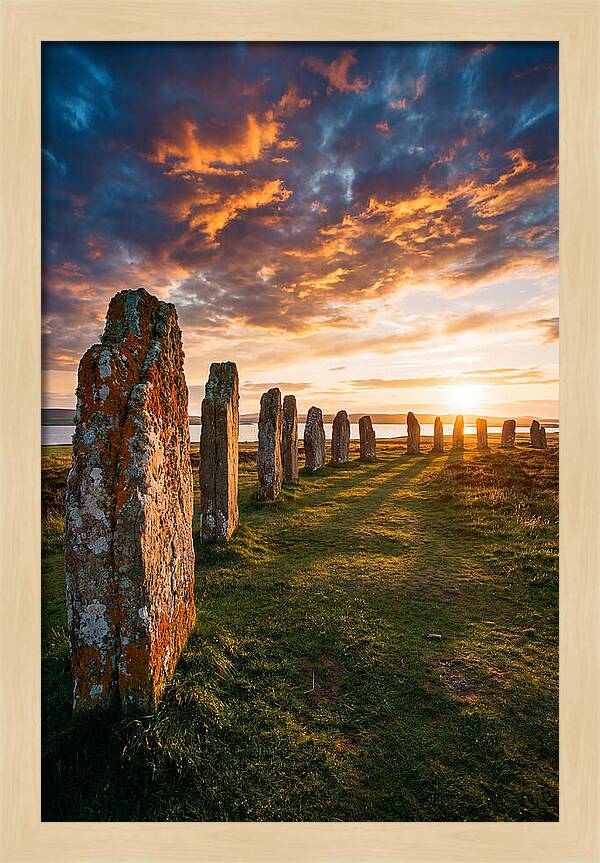 Ring Of Brodgar At Sunset