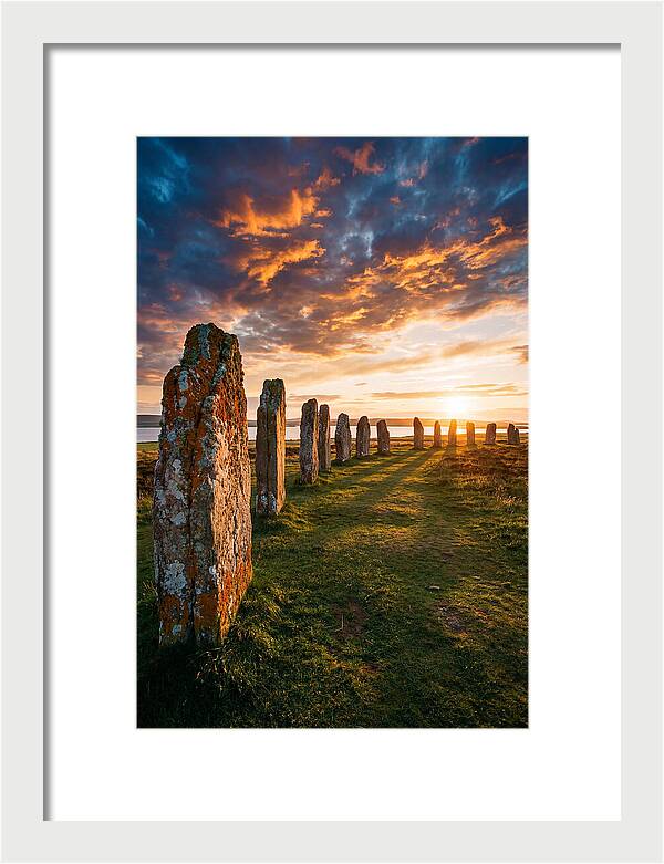 Ring Of Brodgar At Sunset
