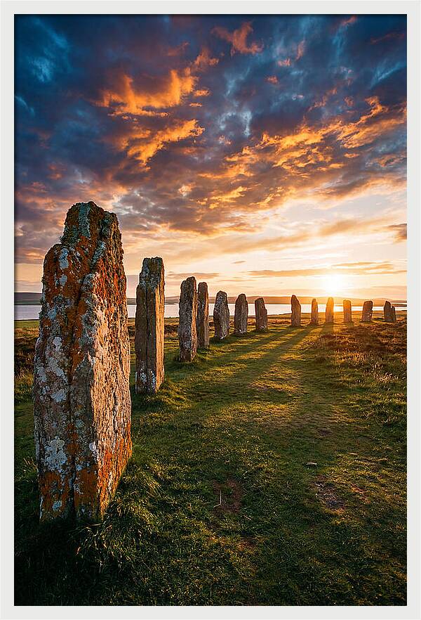 Ring Of Brodgar At Sunset