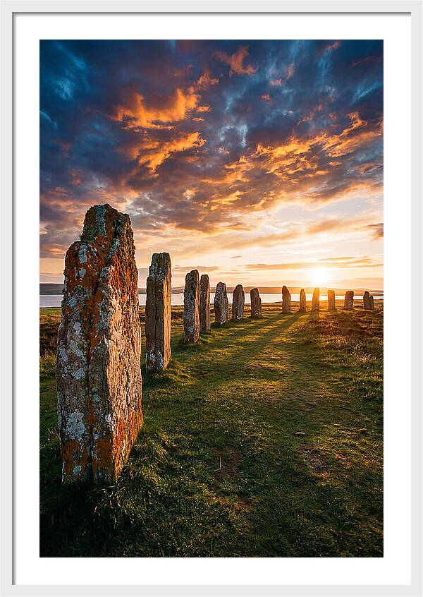 Ring Of Brodgar At Sunset