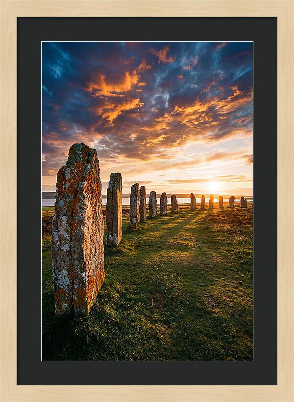 Ring Of Brodgar At Sunset