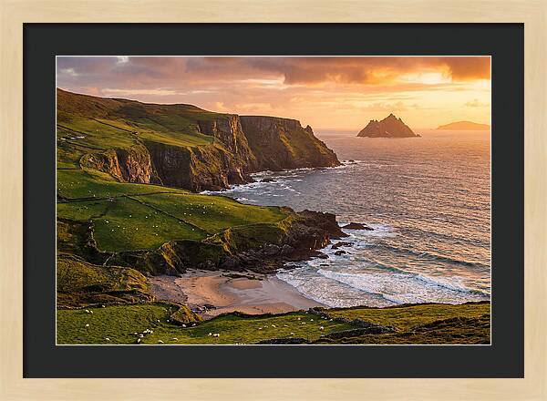 Ring Of Kerry Coastline At Golden Hour