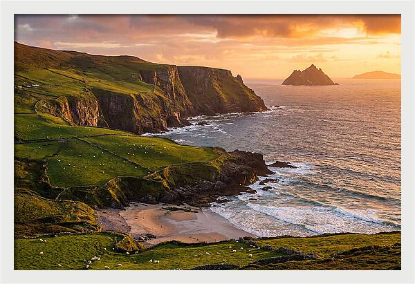 Ring Of Kerry Coastline At Golden Hour