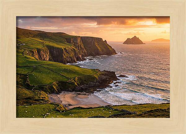 Ring Of Kerry Coastline At Golden Hour