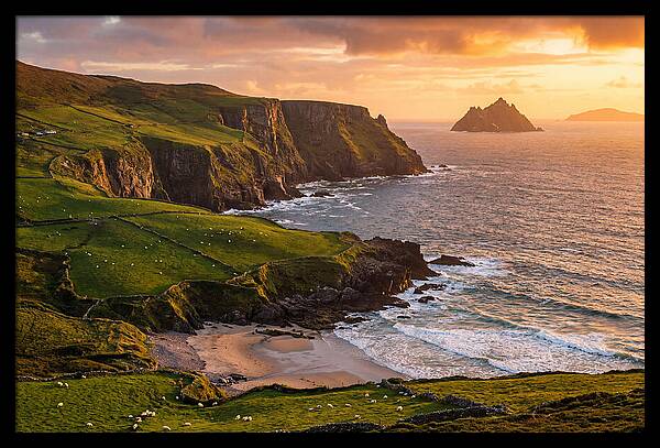 Ring Of Kerry Coastline At Golden Hour