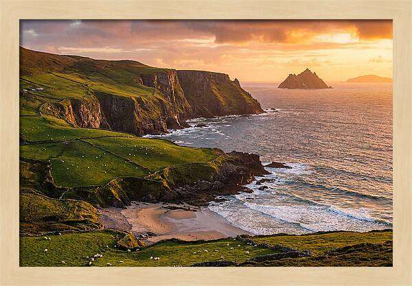 Ring Of Kerry Coastline At Golden Hour
