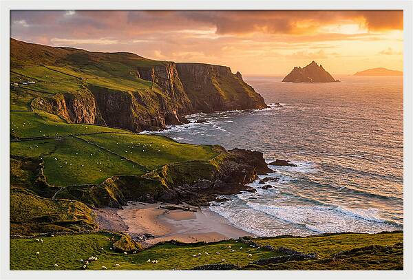 Ring Of Kerry Coastline At Golden Hour