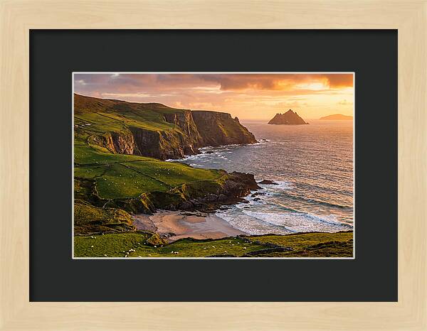Ring Of Kerry Coastline At Golden Hour