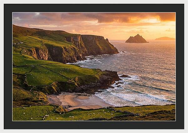 Ring Of Kerry Coastline At Golden Hour