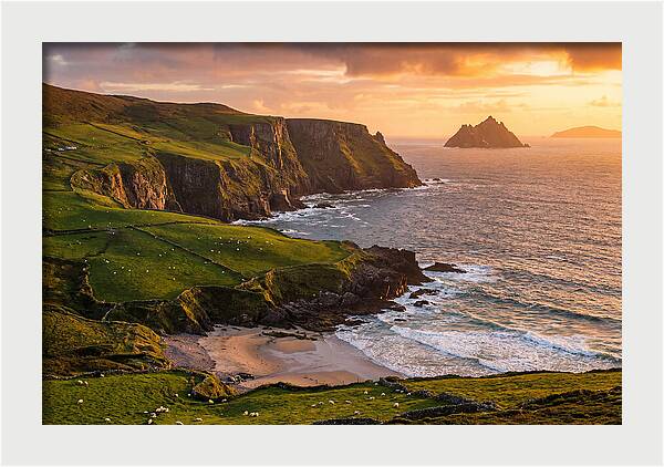 Ring Of Kerry Coastline At Golden Hour