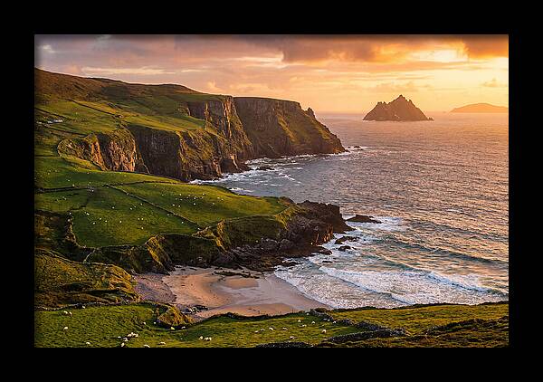 Ring Of Kerry Coastline At Golden Hour