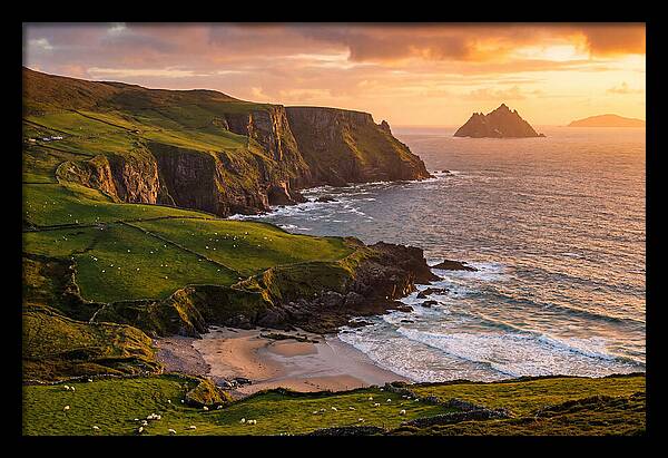 Ring Of Kerry Coastline At Golden Hour