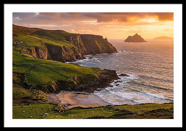 Ring Of Kerry Coastline At Golden Hour