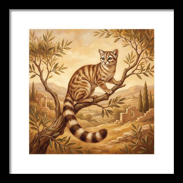 Ringtail Cat In Mediterranean Landscape