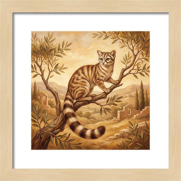 Ringtail Cat In Mediterranean Landscape