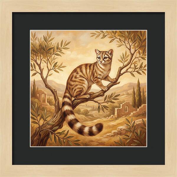Ringtail Cat In Mediterranean Landscape