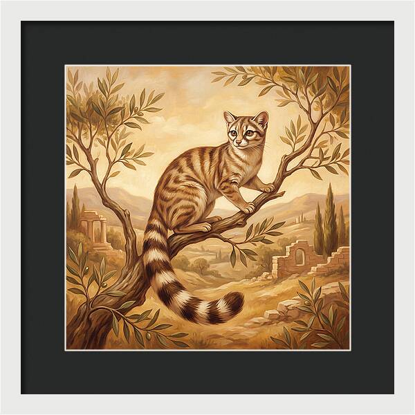 Ringtail Cat In Mediterranean Landscape