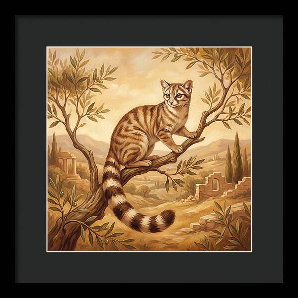 Ringtail Cat In Mediterranean Landscape