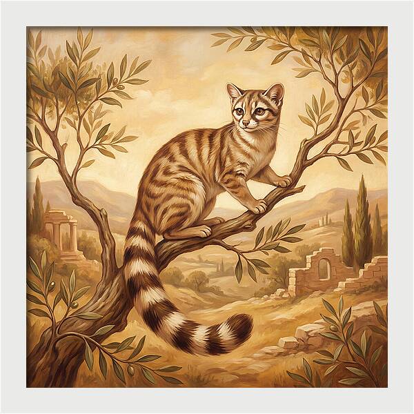 Ringtail Cat In Mediterranean Landscape