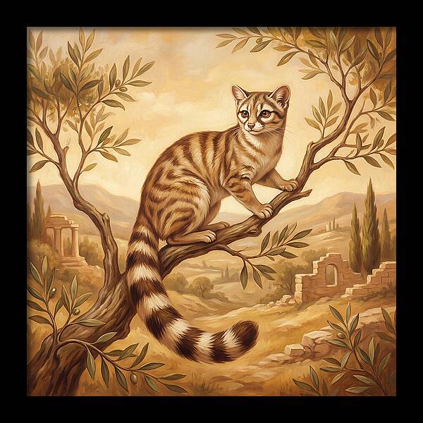 Ringtail Cat In Mediterranean Landscape
