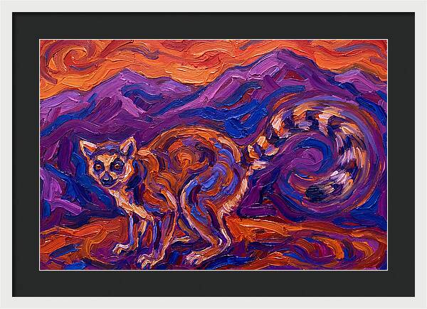 Ringtail In Vibrant Landscape