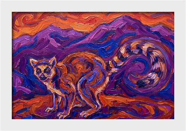 Ringtail In Vibrant Landscape