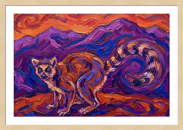 Ringtail In Vibrant Landscape