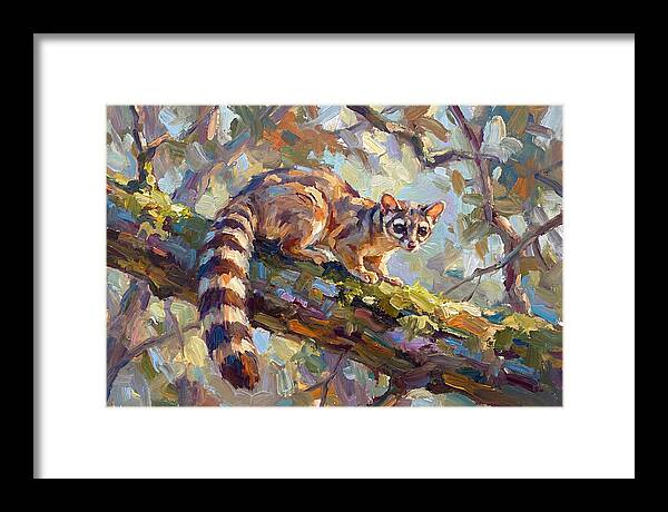 Ringtail Relaxing Among Leaves