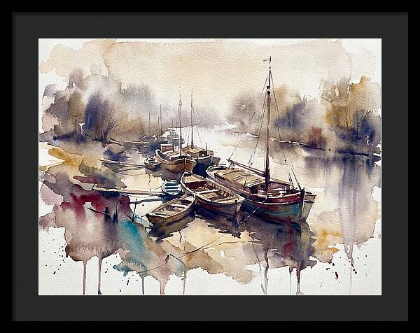 River Boats At Dawn