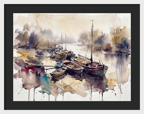 River Boats At Dawn