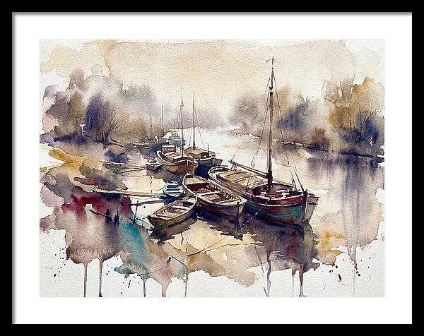 River Boats At Dawn