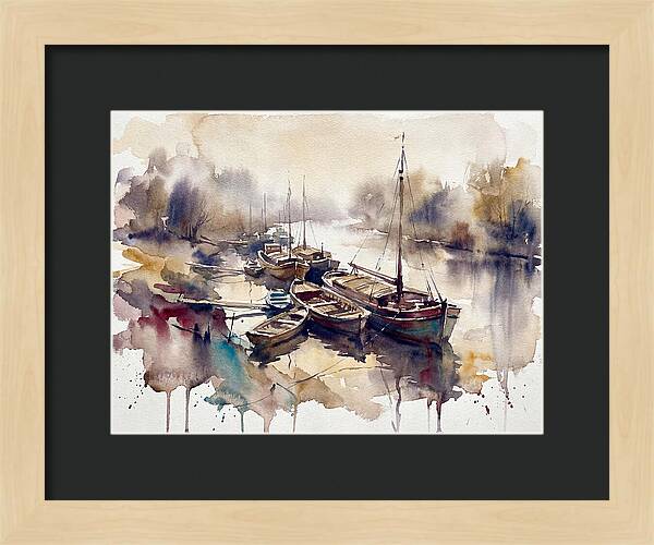 River Boats At Dawn