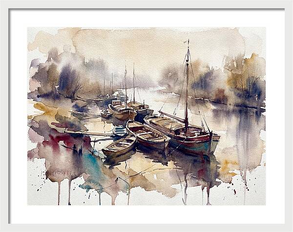 River Boats At Dawn