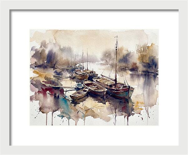 River Boats At Dawn