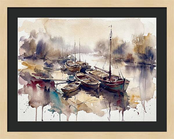 River Boats At Dawn