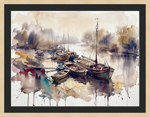 River Boats At Dawn