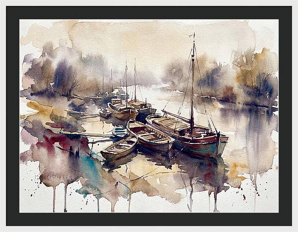 River Boats At Dawn