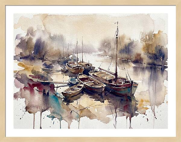 River Boats At Dawn