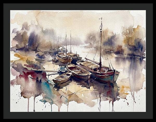 River Boats At Dawn