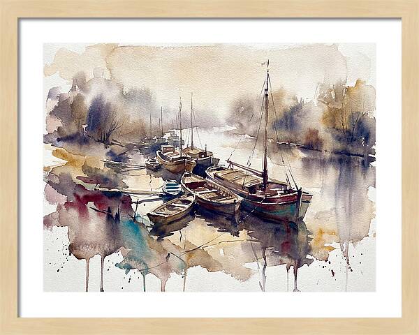 River Boats At Dawn