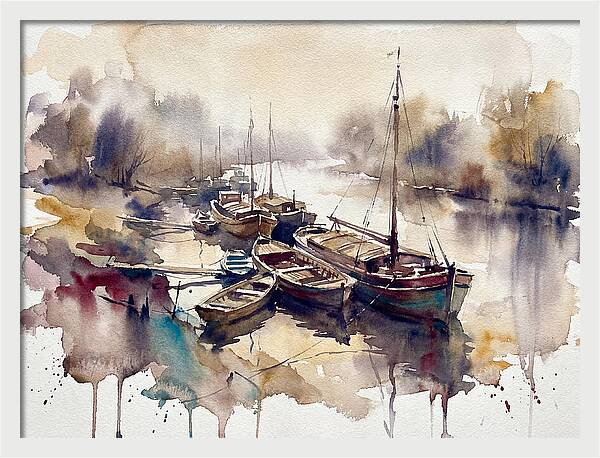 River Boats At Dawn